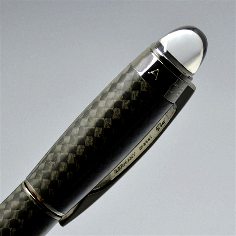wholesale AAA Monte Star-Walk Series Black Carbon Fibre Rollerball Pen Crystal Top Business Office Writing Ballpoint Pens High Quality