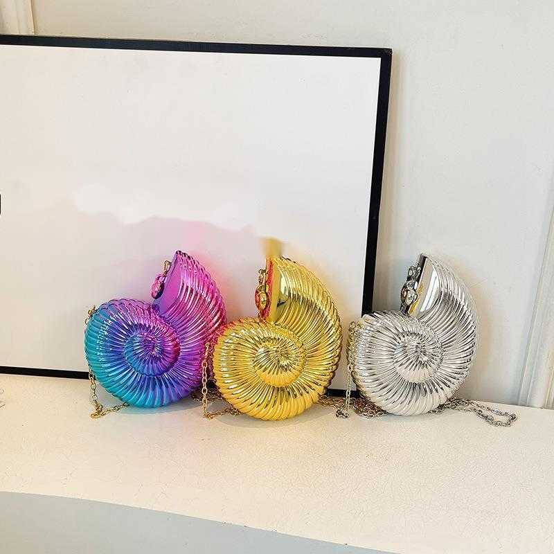 Trendy and niche design, Conch bag for women 2024 new unique acrylic bag, fashionable single shoulder crossbody bag