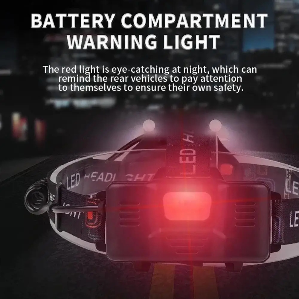 LED Headlamp Multifunction Camping Search Light Head Flashlight USB Rechargeable Powerful Head Lamp Front Lanterns Headlights 241119