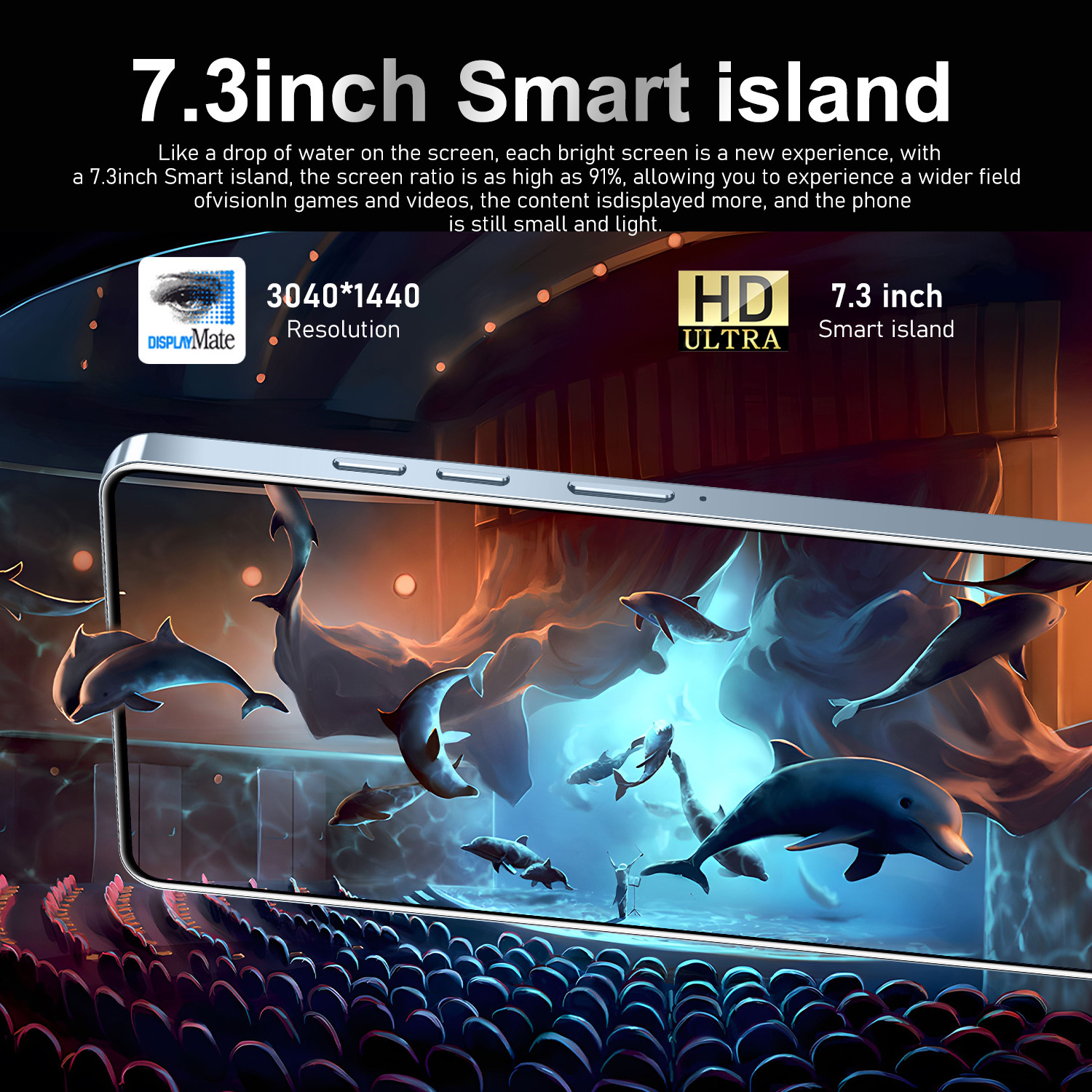 GT10 Pro Smartphones 7.3-inch HD Screen Android 13 Phone,Snapdragon 8 Gen 2 CPU,16GB+1TB Android Phone,50MP+108MP Camera Pixels, 6800mAh Battery 5G Du