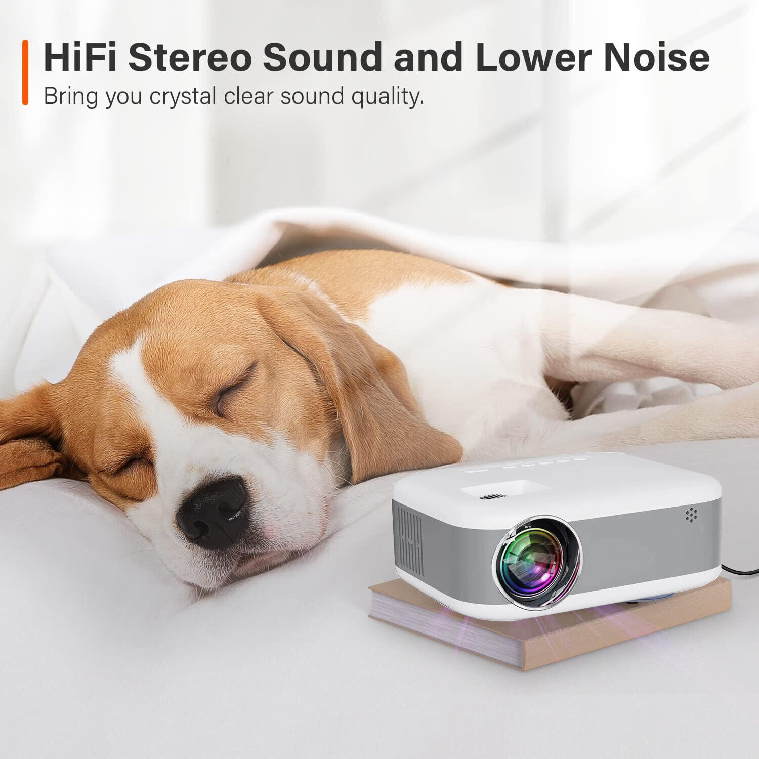 Mini Projector LED 1080P WiFi Bluetooth Ultra HD Portable Home Theater 200 Inch Display Screen