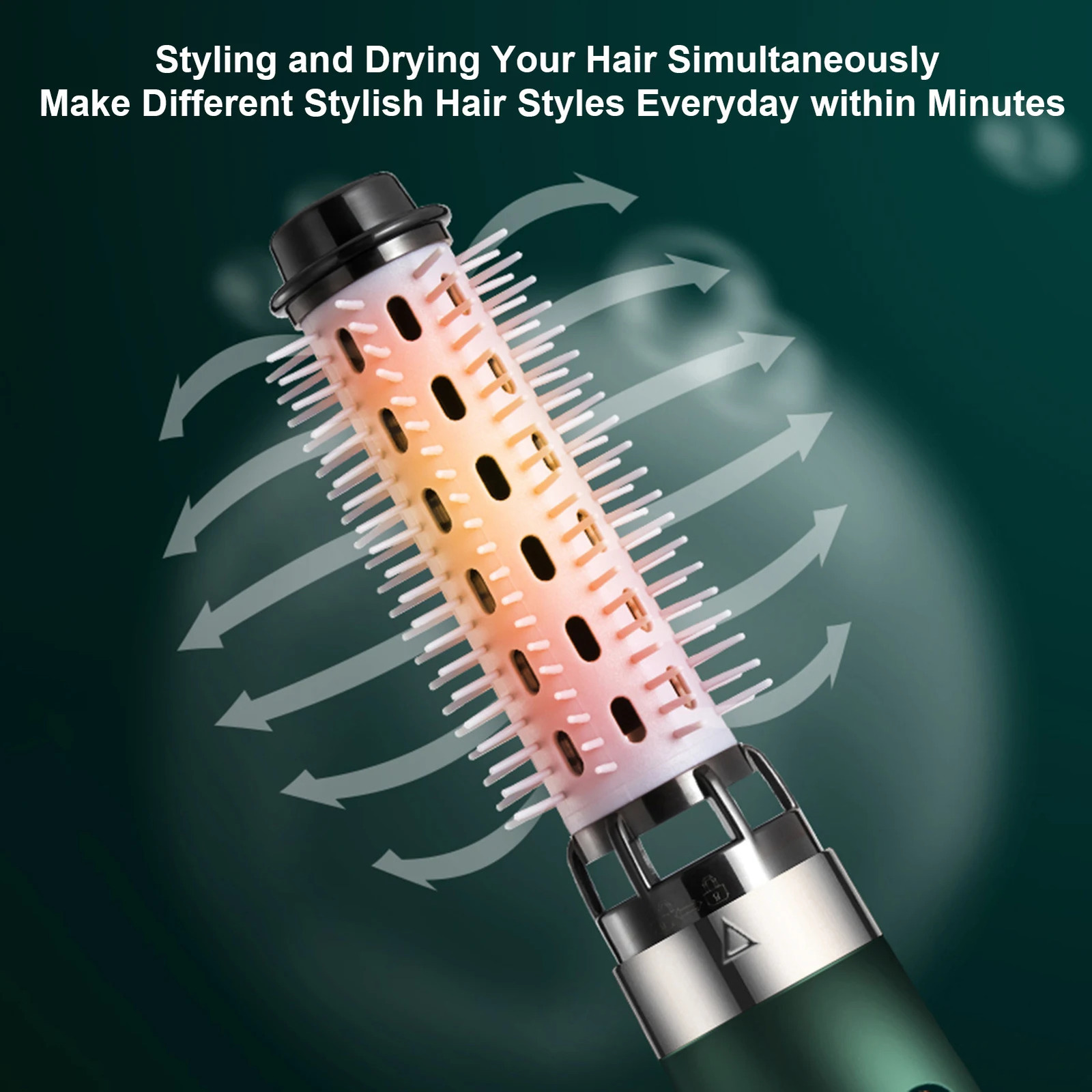 3in1 Ionic Hair Dryer Brush Volumizer Air Brush 3 Modes Hair Straightener Comb Curler Hairdryer Brush For All Hair Types 240415