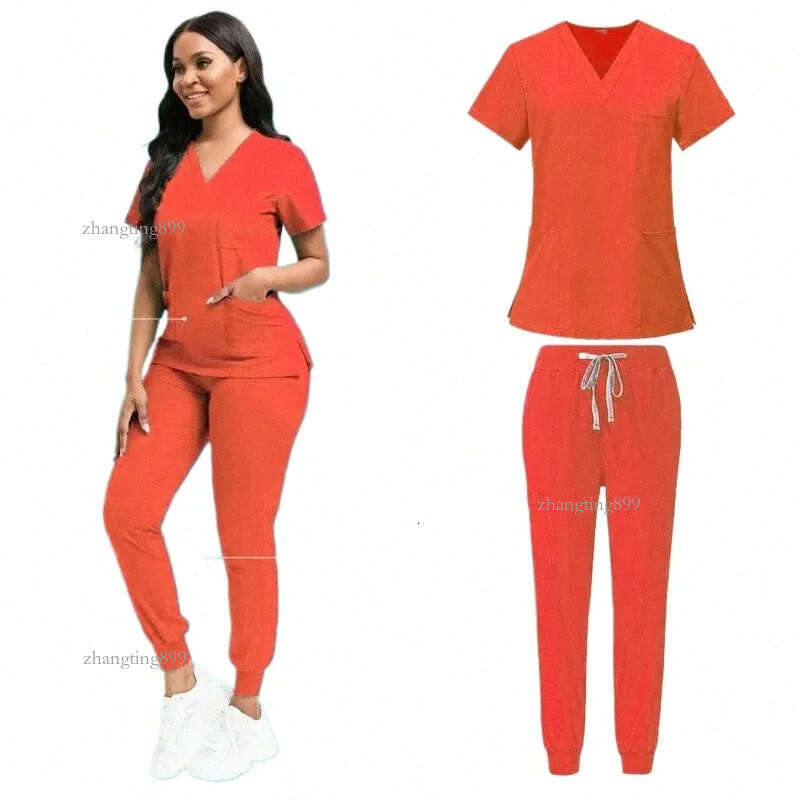 hospital Surgical Clothing Medical Uniforms Women Scrubs Sets Doctors Nurses Accories Dental Cic Beauty Sal Workwear Set e7V7#