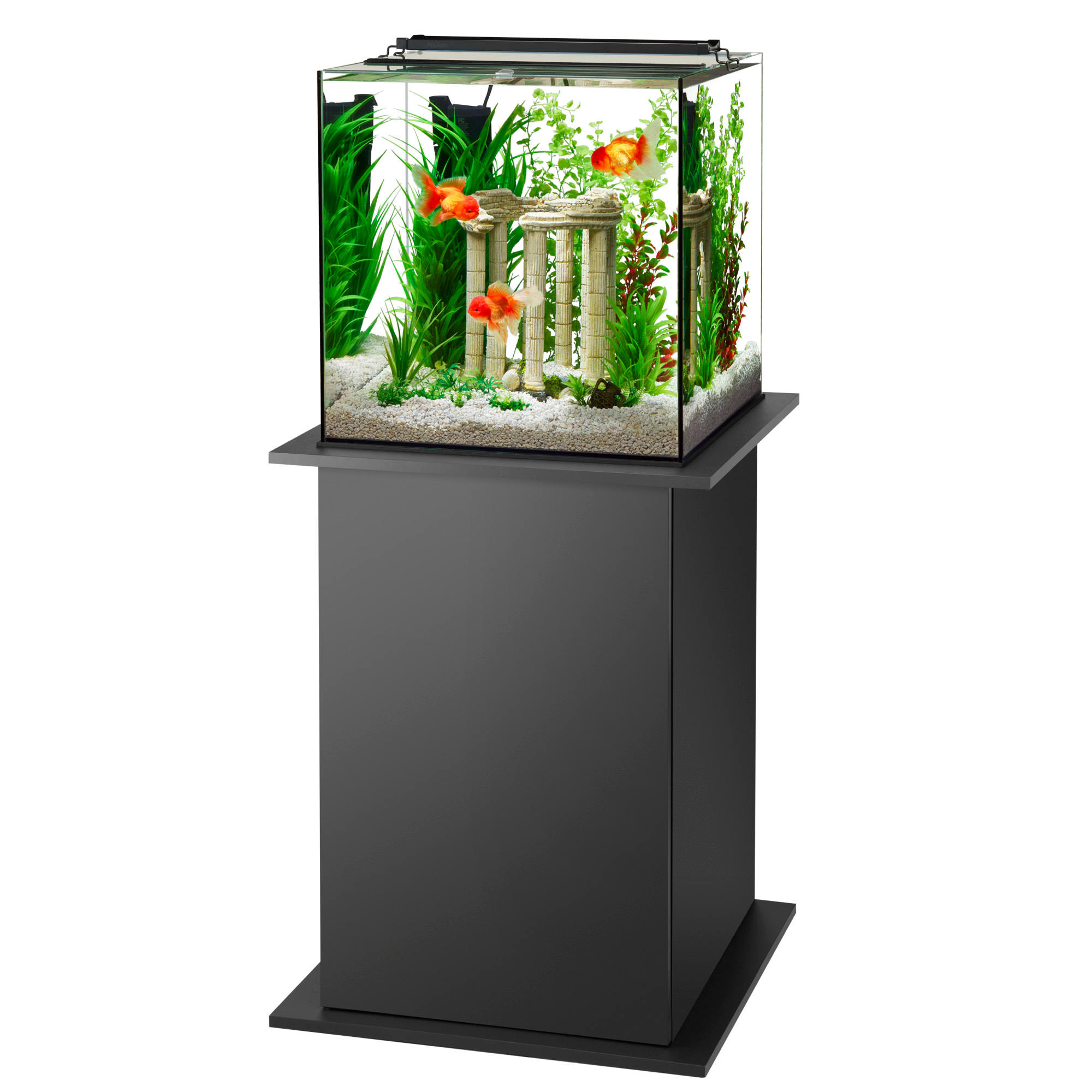 Aqueon Black Pedestal Aquarium Stand, 24"L X 24" W
