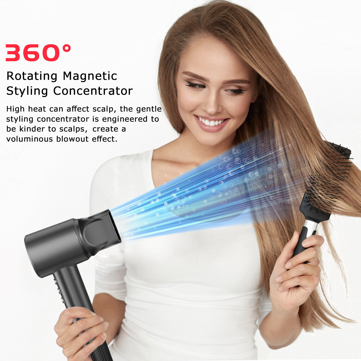 Fast Hair Dryer 110000 RPM High-Speed 200 Millions Negative Ionic Thermo-Control