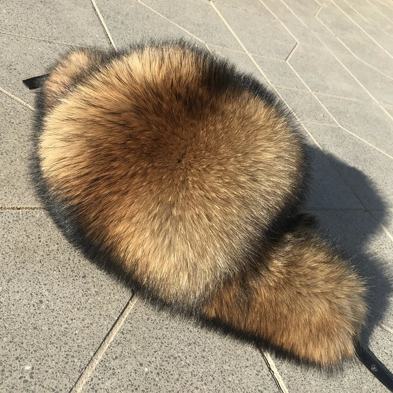100% Raccoon Hat Full Hat Mens Fur Ear Protection Winter Thickened Warmth Mens Russian Hat 241120 - view 6