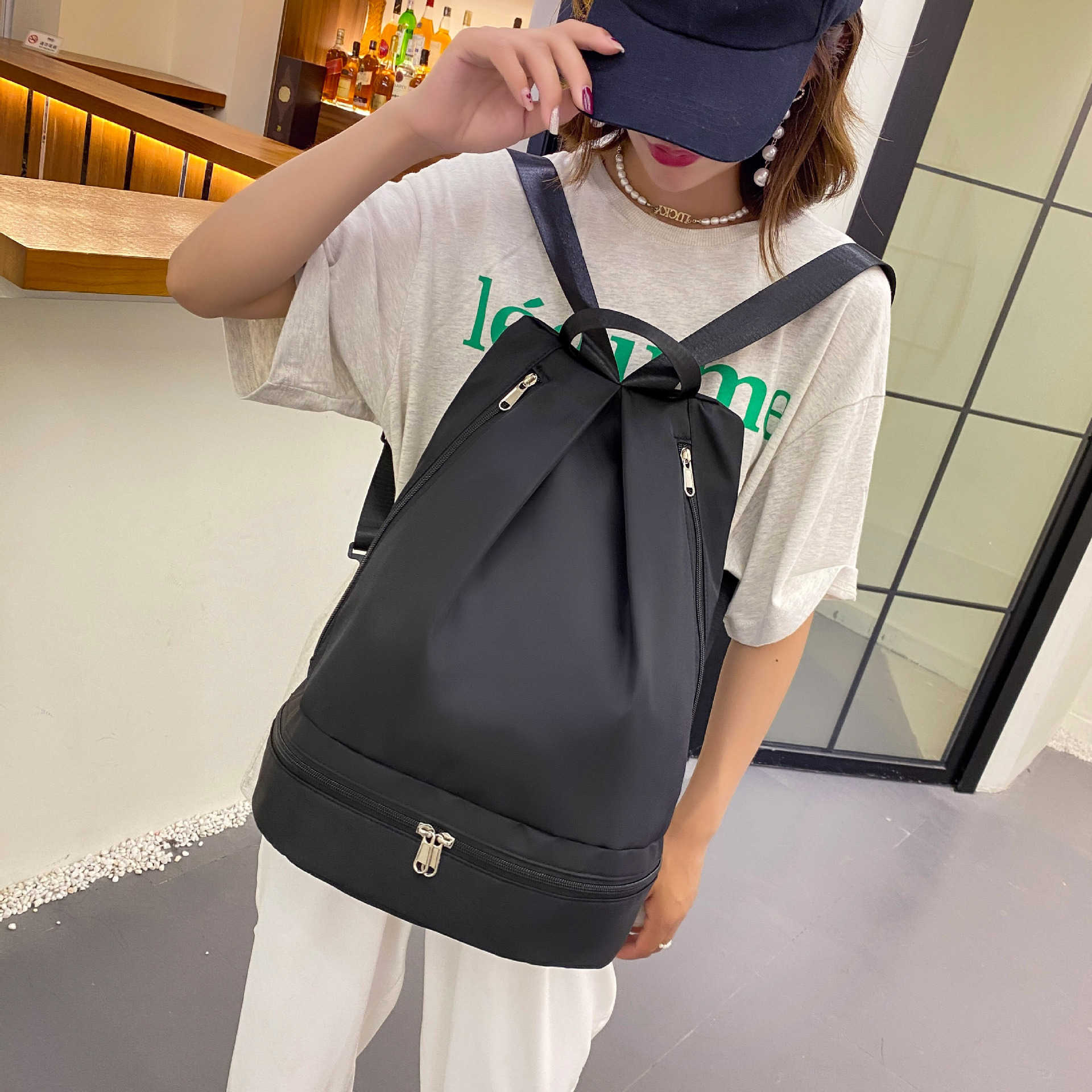 Swimming bag, dry wet separation, women's sports and fitness bag, waterproof travel storage bag, yoga bag, travel backpack, backpack