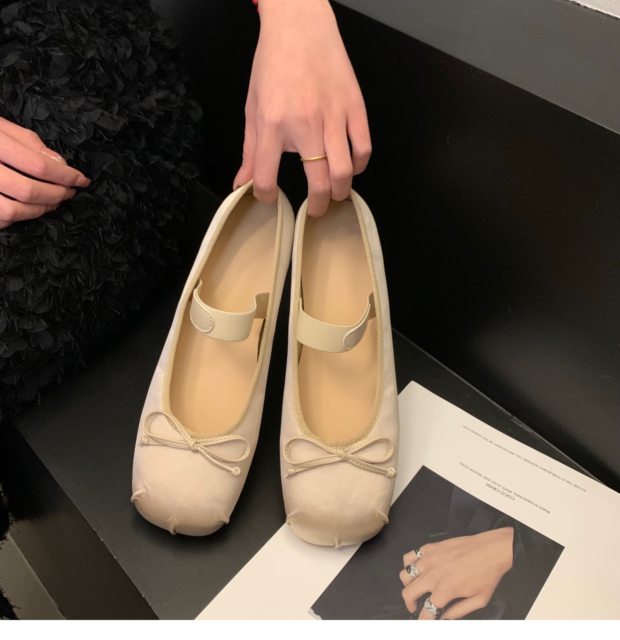 Mary Jane Shoes Women's Shoes Round Toe Plus Size Women's Shoes Bow Silk Satin Ballet Flats Spring Autumn Flats Women Shoes R241120