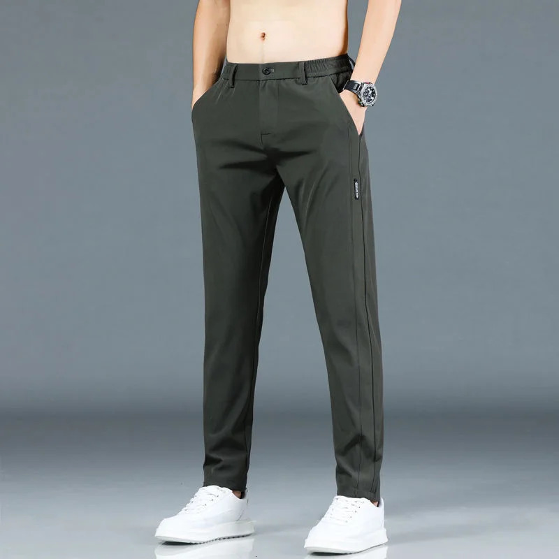 2024 Ice Silk Breathable Golf Pants Mens Casual Pants Cool Sports Pants Sports Soft Pants Summer Jogging Pants Comfortable 240419