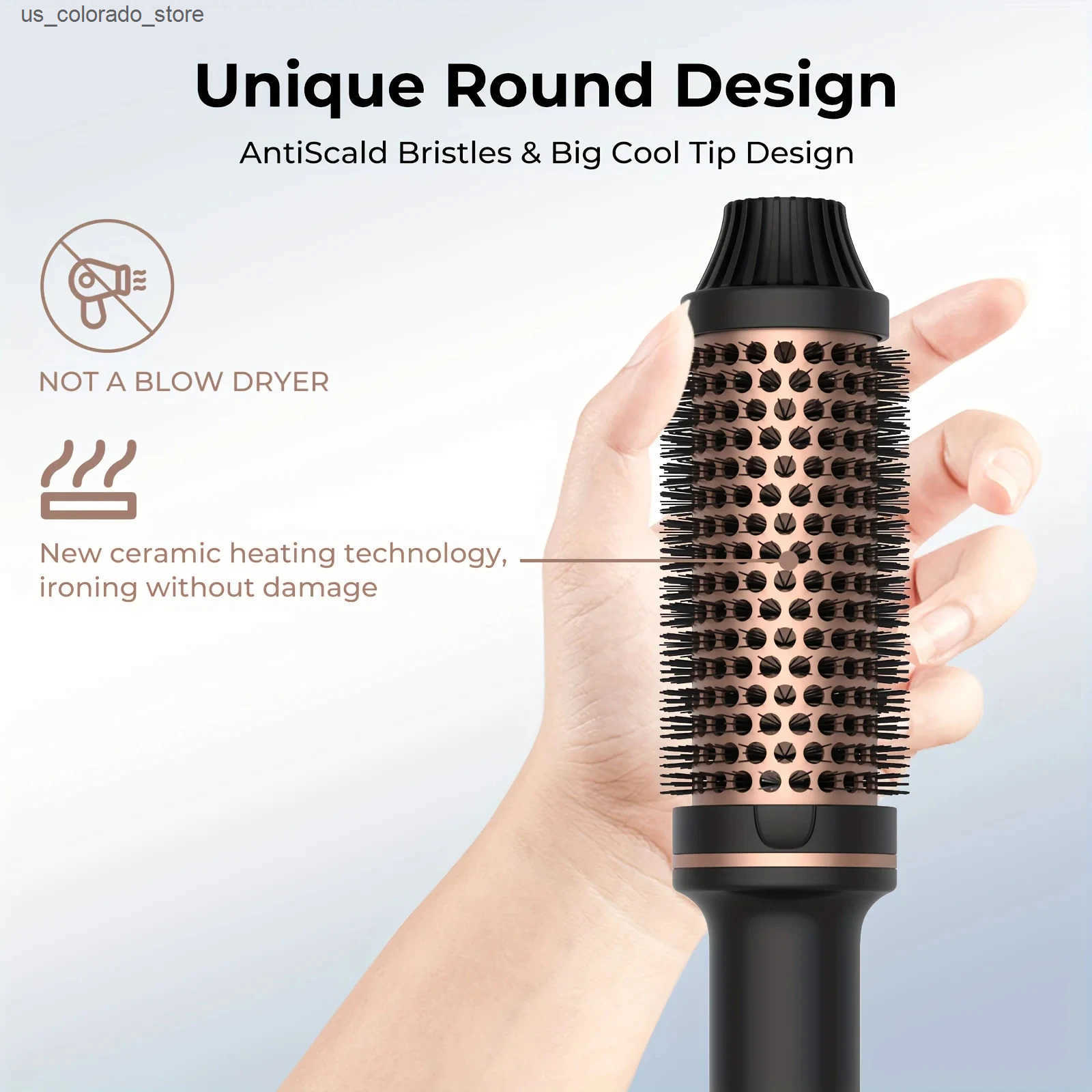Electric Hair Brushes 3 In 1 Ionic Hair Curler Straightener Electric Hair Brushes Hot Comb Professional Curling Iron Heated Anti-Scald Thermal Brush L