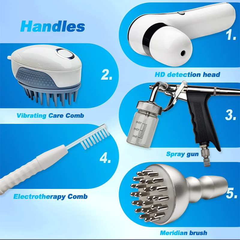Scalp Massage/scalp analyzer High Frequency Device hair care comb hair scalp test machine for salon use