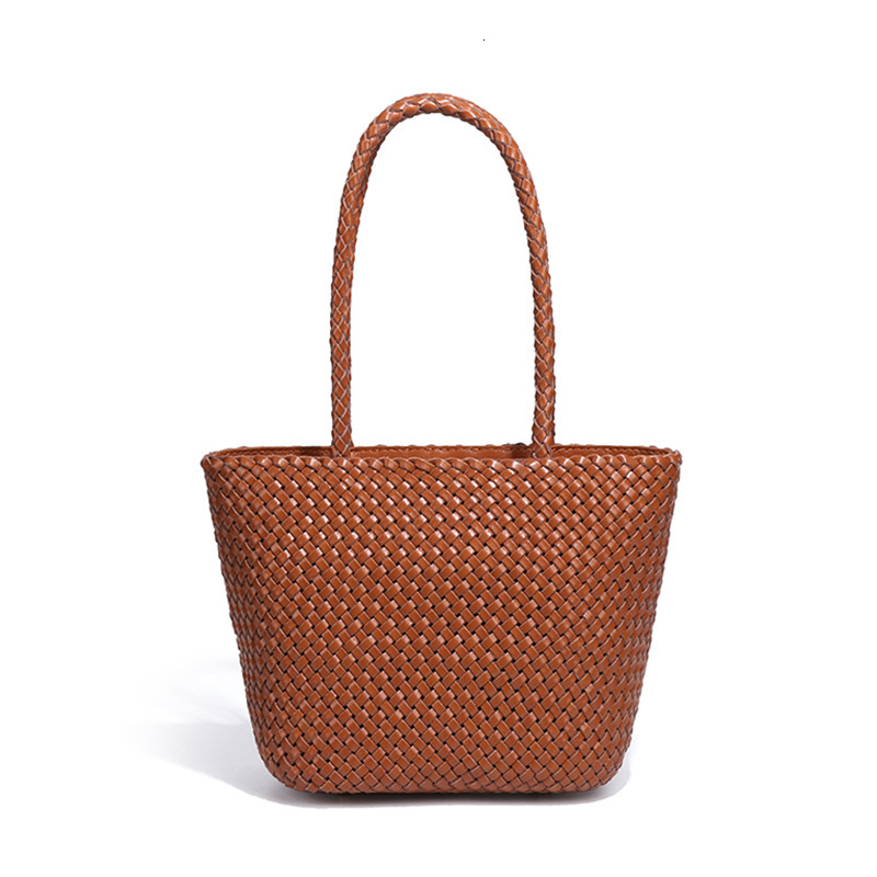 New Handmade Woven Women's Of Genuine Tree Paste, Large Capacity Single Shoulder Handheld Bucket Bag Designer Bags Handbags Women