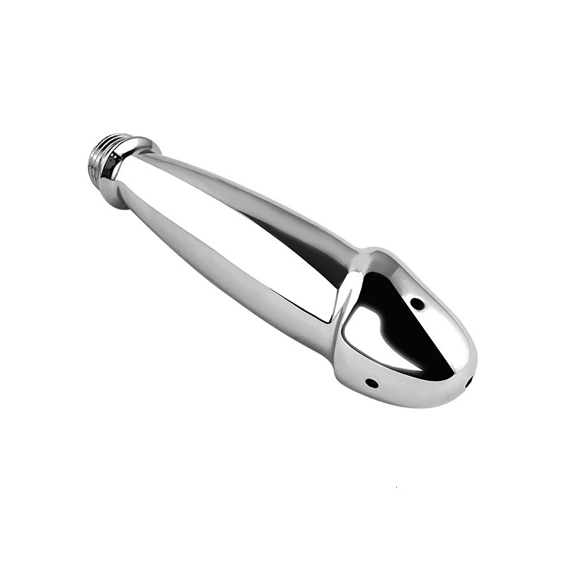 Metal Steel Douche Enema Syringe Anal Shower Head Beads Anal Cleaning Kit Butt Plug Attachment Nozzle Tip Gay Sex Toy Man Woman 240419