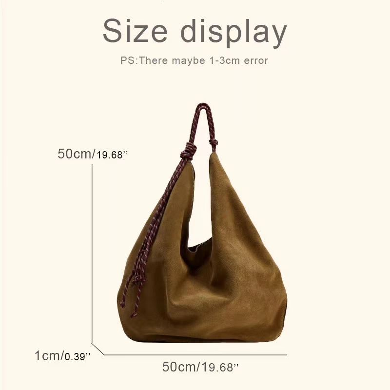 Designer Tassel Women's Shoulder Fashion Brand Brown Suede Handbag Tote Elegant French Style Ladies Underarm Bag PC BagVoyage