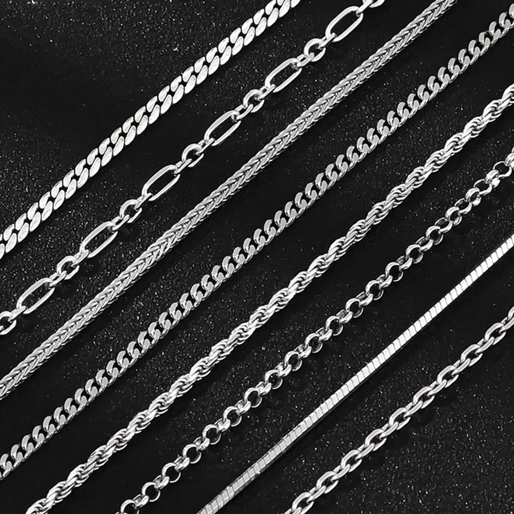 Rinntin 925 Sterling Silver Italian 2.6/3.7/5.0mm Flat Mariner Chain Necklace for Women Men Fashion Neck Chain Jewelry SC78 241120