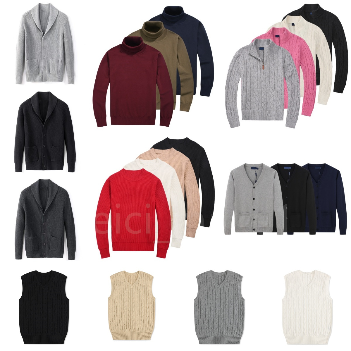 Desigenr mens sweaters zip half sweater designer man womens cardigan knitting casual knitwear clothing Sweatshirt Jumpers Cotton M-2XL