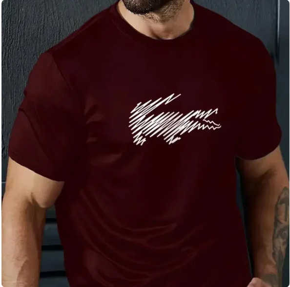 Casual Mens T-Shirt Summer Crocodile Pattern Short Slved T-Shirt 3d Printing Ts Outdoor Oversized Men Clothing T-Shirt NewC241031