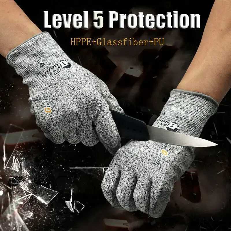 Industrial cutting resistant work gloves Level 5 protective safety glovesW241120