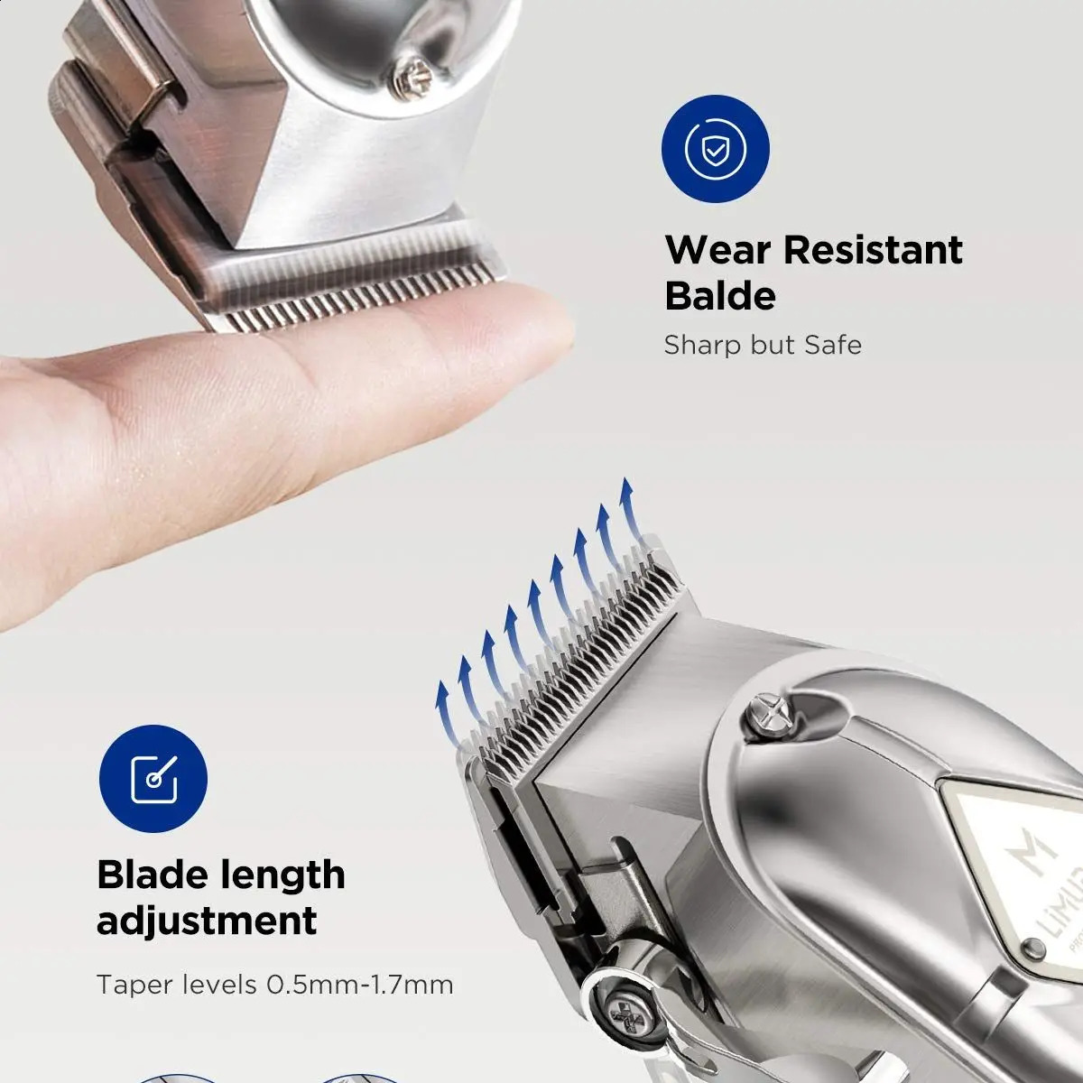 Limural Electric Hair Clippers for Men Professional Cordless Barber Clippers Rechargeable Beard Trimmer LED Display Trimmer Kit 241119