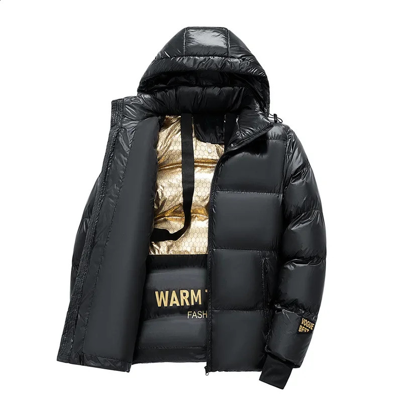 Wintercotton Coat Men Womens Same Style Hooded Warm Waterproof Nano Black Cottonpadded Parkas Casual Scene 241119
