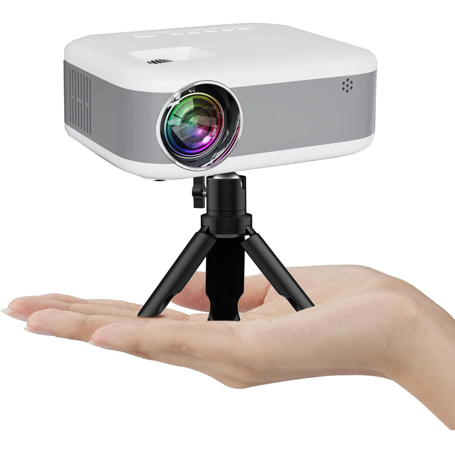Mini Projector LED 1080P WiFi Bluetooth Ultra HD Portable Home Theater 200 Inch Display Screen