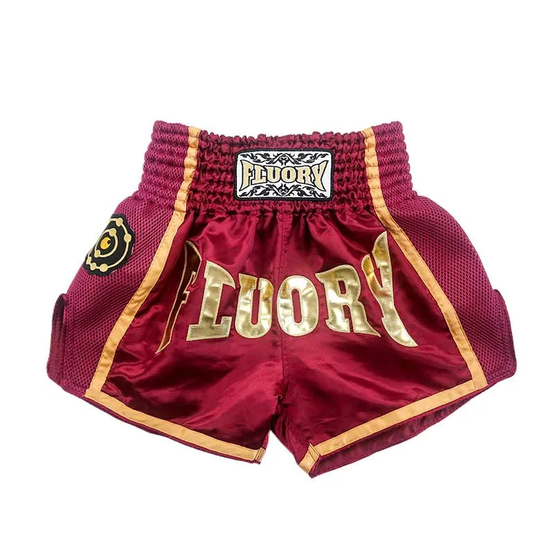MTSF28 5 colors fluory KIDS muay thai shorts trainning and competing mma kick boxing 240408