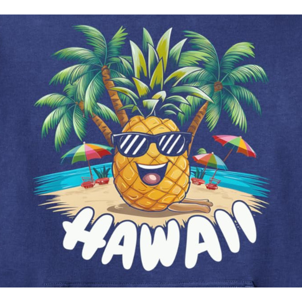 Hoodie for Mens Womens Hawaii Pineapple Tropical Beach Palm Tree Summer Vacation HI Pullover Hoodie Graphic Hoodies sweatshirt