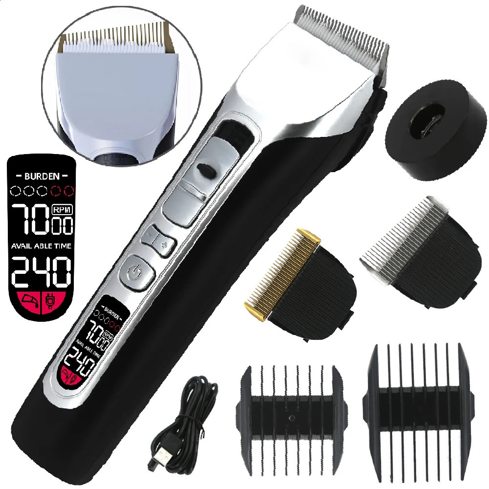 Cordless Hair Trimmer for MenUnique ShapedMoving Blade Hair ClipperSalon Hair Cutting Machine 241119