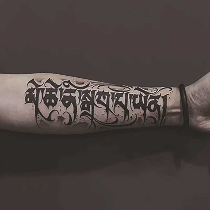 Long Lasting Temporary Tattoo Stickers Men Arm Sleeve Body Painting Juice Ink Fake Tattoo For Male Adult Semi Permanent TattoosXJ241120