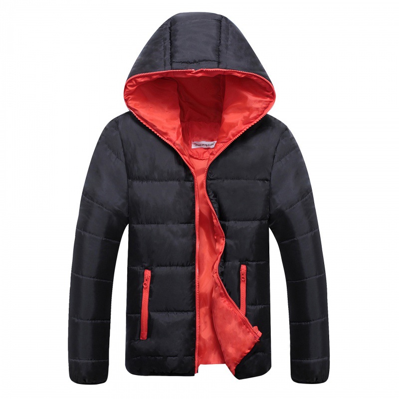Winter new men's hooded cotton-padded coat coat Hong Kong wind youth color casual fit cotton-padded jacket bread suit men m008