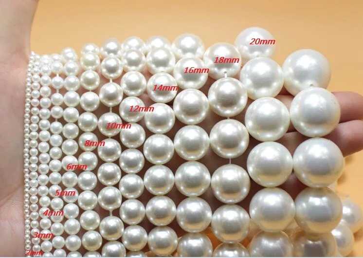 Woman Jewelry 6mm 8mm 10mm 12mm 14mm 16mm 18mm white Natural South Sea Shell Pearl Stud Earrings gold colorX241119