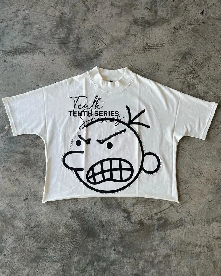 Streetwear T Shirt Y2K Harajuku Hip Hop Letter Cartoon Graphic Print Oversized Tshirt Mens Round Neck Cotton Short Sleeve Tops 240409