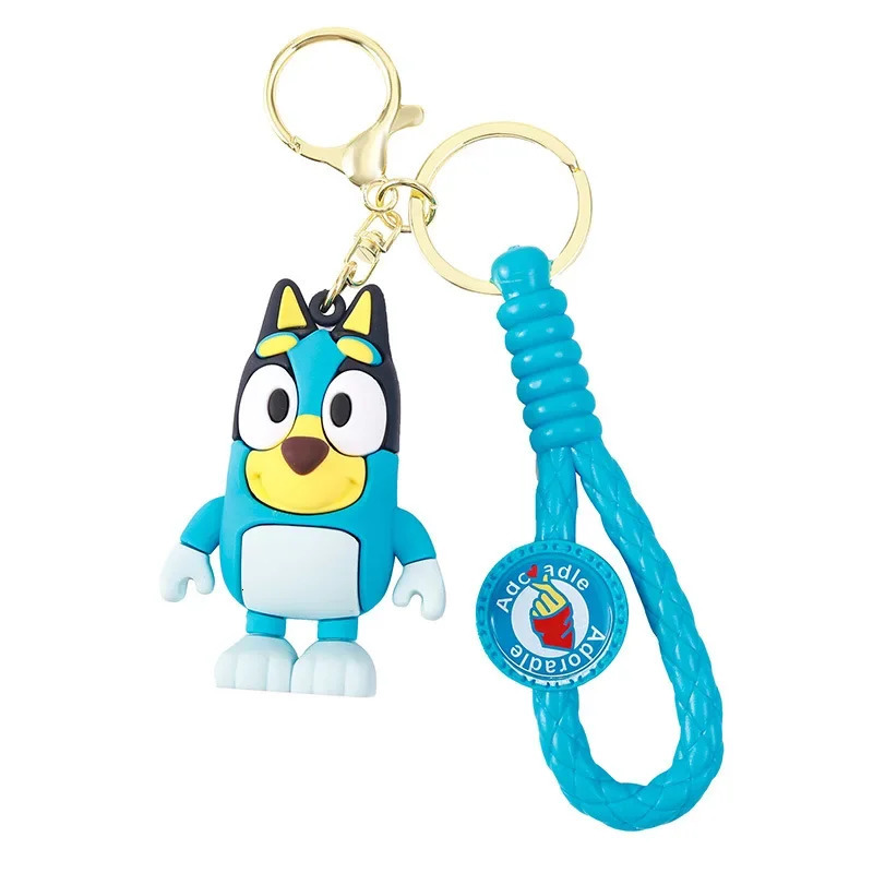 Cartoon Bluey Family Doll Creative Car Chain Keychain Bag Pendant Exquisite Small Gift Childrens Backpack Pendant Couple Gift 240409
