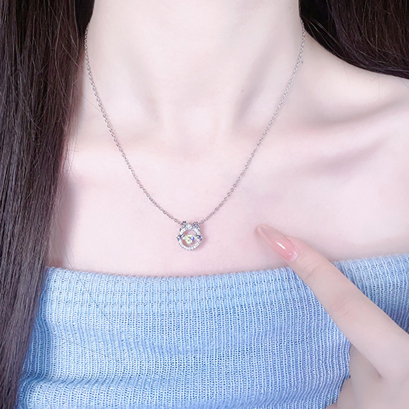 Chic Youthful Floral Motif Ladies' Collar Necklace Sleek Stainless Steel Statement Jewelry