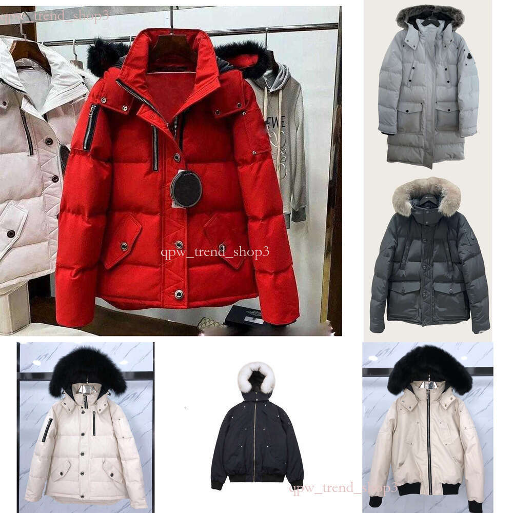New Designer High Quality Down mooseknuckels Collar Parka Winter Waterproof White Duck Coat Cloak Fashion Men And Women Couples Moose Casual Version To Keep Warm 00