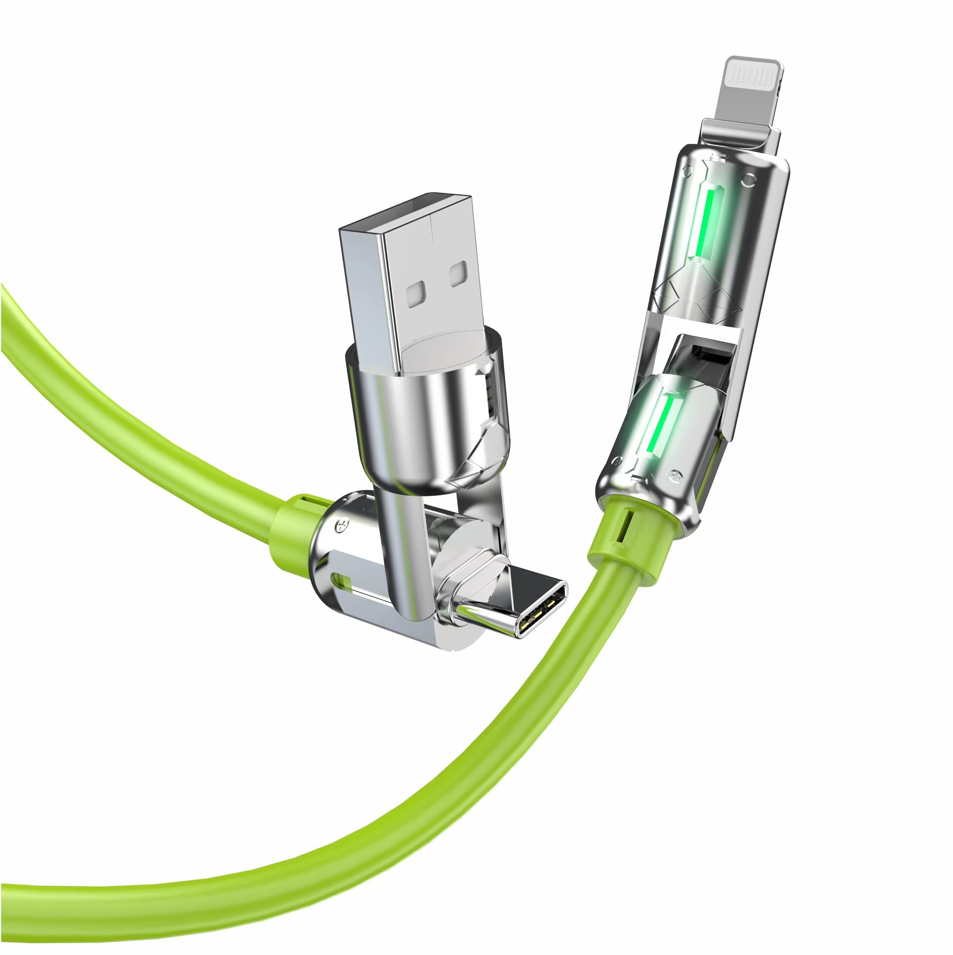 240W 4 in 1 Multi-function Mobile Phone Data Cable PD Fast Charging Cable Charger for Huawei Xiaomi iPhone