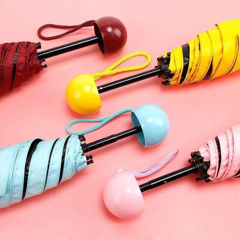 Mini Folding Capsule Umbrella with Pill Package Box Pocket Parasol Anti-UV Portable Travel Umbrella Sunny and Rainy DayXJ241120