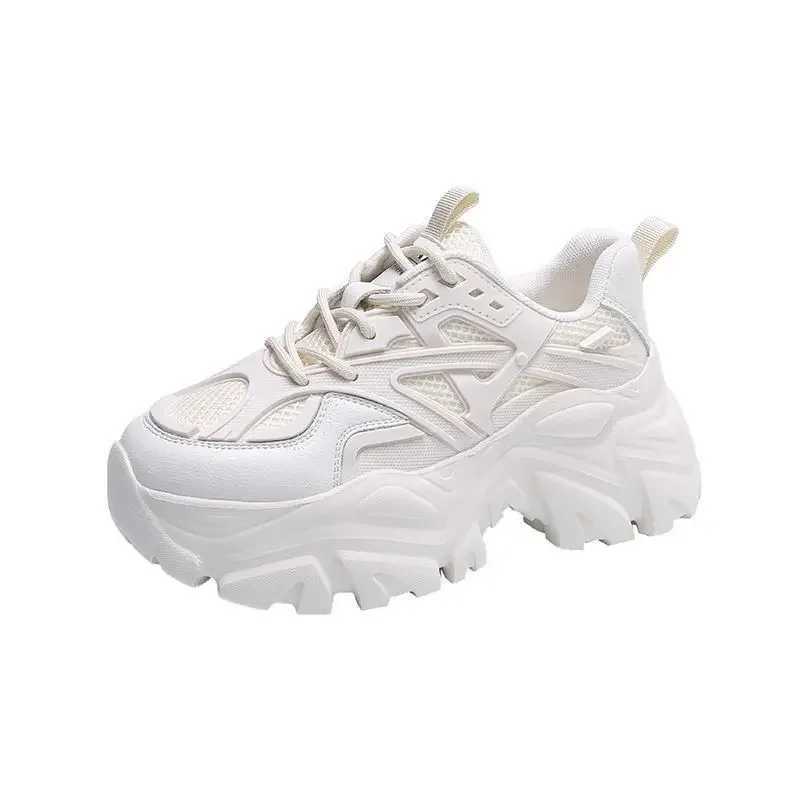 Wen New Fashion Platform Sport Shoes Wen 2024 New Summer Black Casual Chunky Sneakers Wen Mesh Leather Platform ShoesC250325