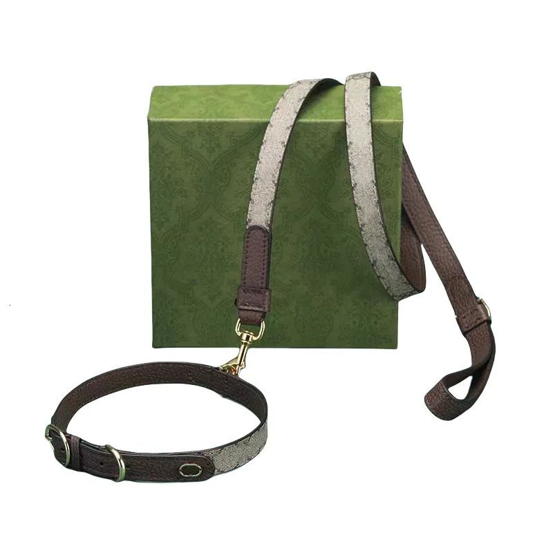 Same Classic Trend Brand Designer Dog Collar Leash Set Suitable For Small And Medium-sized Dogs With Box