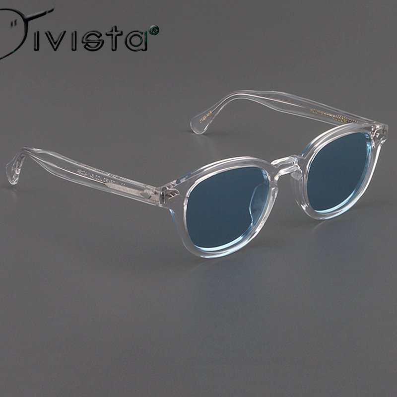 Johnny Depp Polarized Sunglasses Men Round Lemtosh Sun Glasses Woman Luxury Brand Vintage Acetate Frame Night Vision Goggles IVSTA