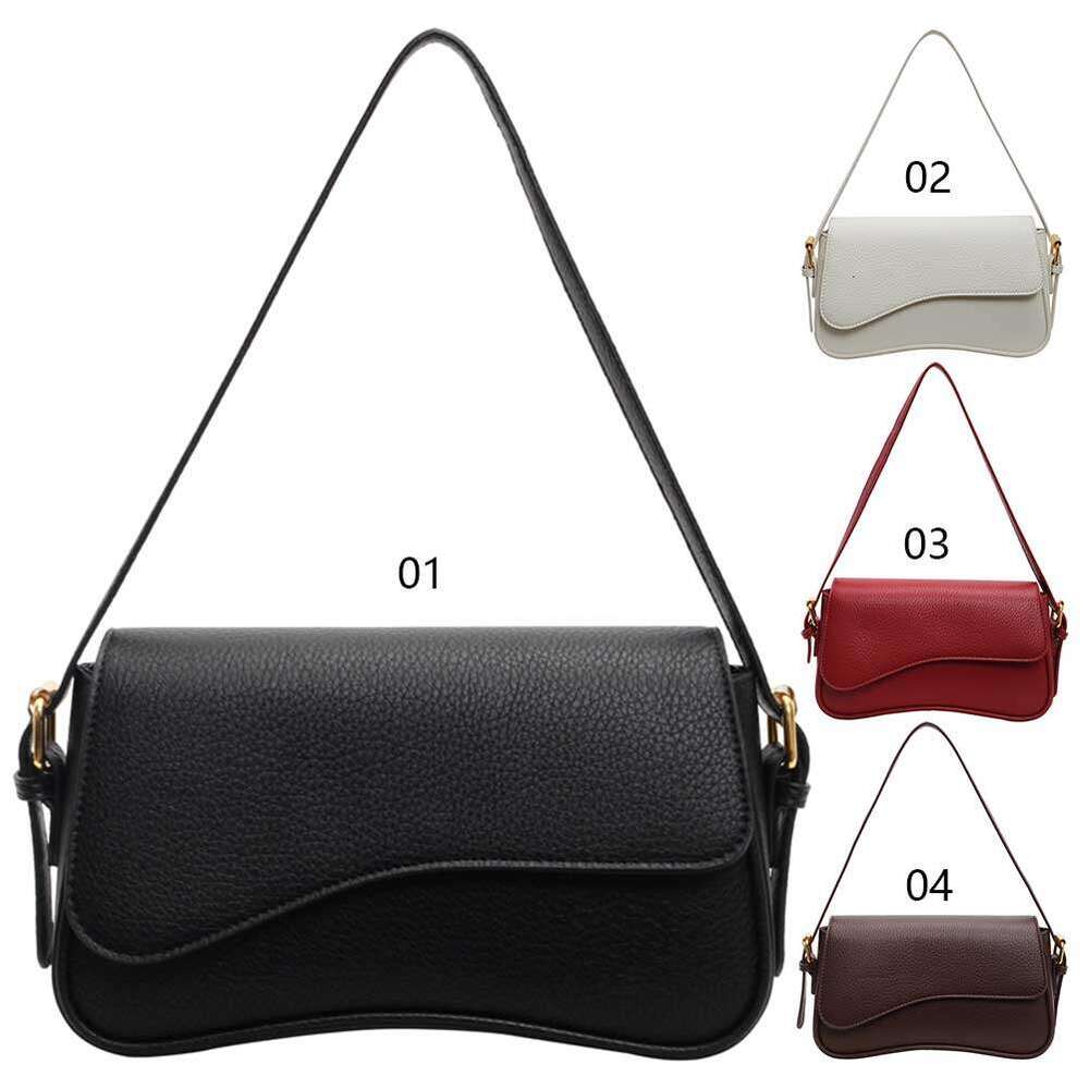Women Simple Messenger PU Leather Fashion Crossbody Adjustable Strap Tote Handbag Daily Bag for Female