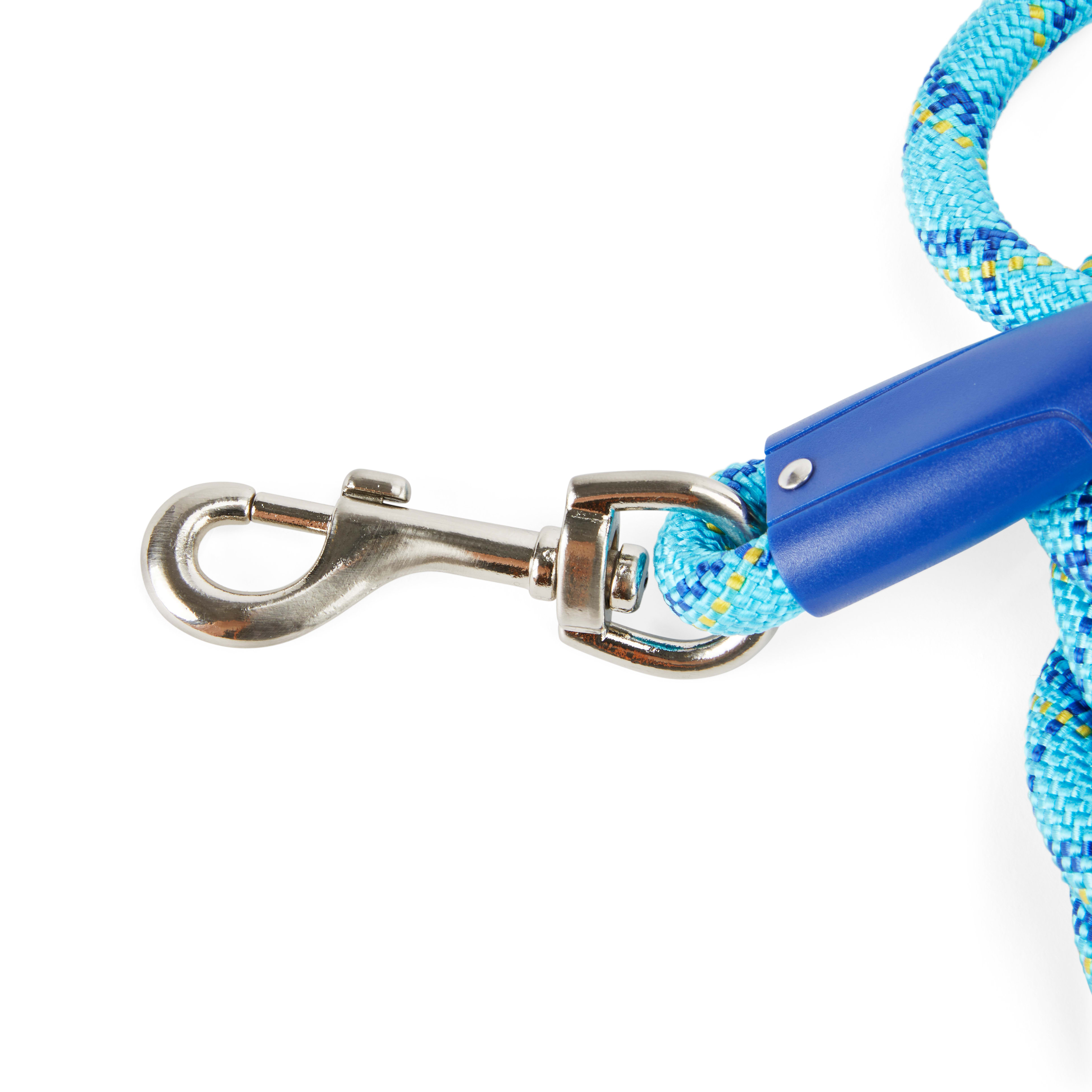 YOULY The Trailblazer Turquoise & Navy Rope Dog Leash, 6 ft.