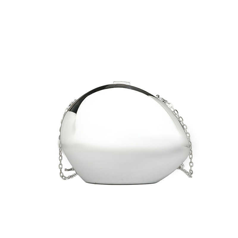 Elegant and minimalist oval acrylic bag, shell bag, goose egg box bag, banquet bag, single shoulder crossbody bag, women's bag