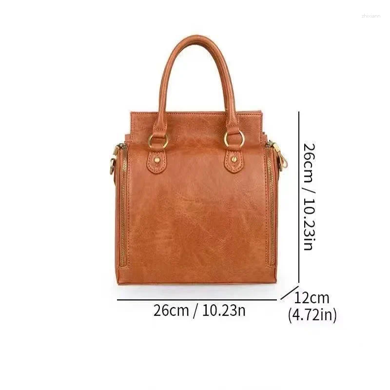 2025 NEW Totes Vintage PU Leather Western Women's Bag Tote Handbag Portable Organizer With Multiple Card Slots Multi-Layered Crossbody