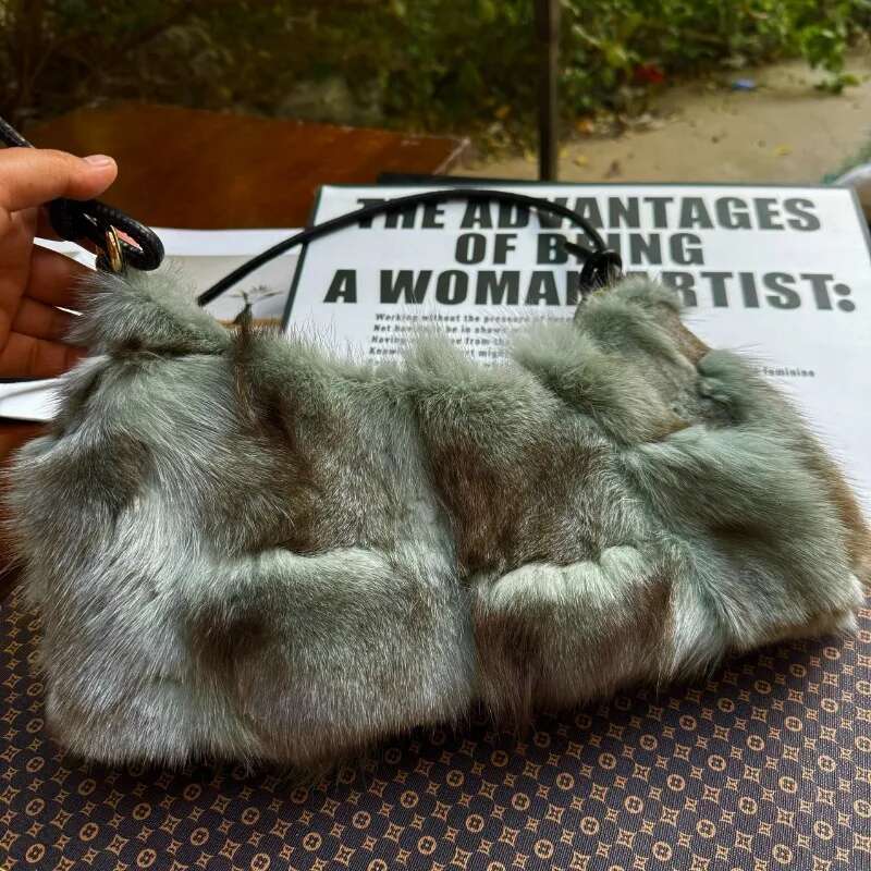 New fur women's crossbody bag designer handbag women's handbag single shoulder furry handbag