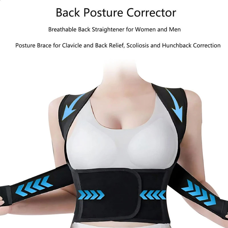 Posture Back Brace Adjustable Back Support Strap to Prevent Spinal Distortion and Hunchback for Men Women corrector de postura 241119