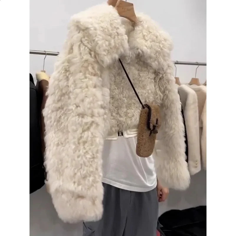 Lamb Wool Jacket For Women - Warm Winter Fleece Coat, Thickened, Large Sizes, Casual Fashion