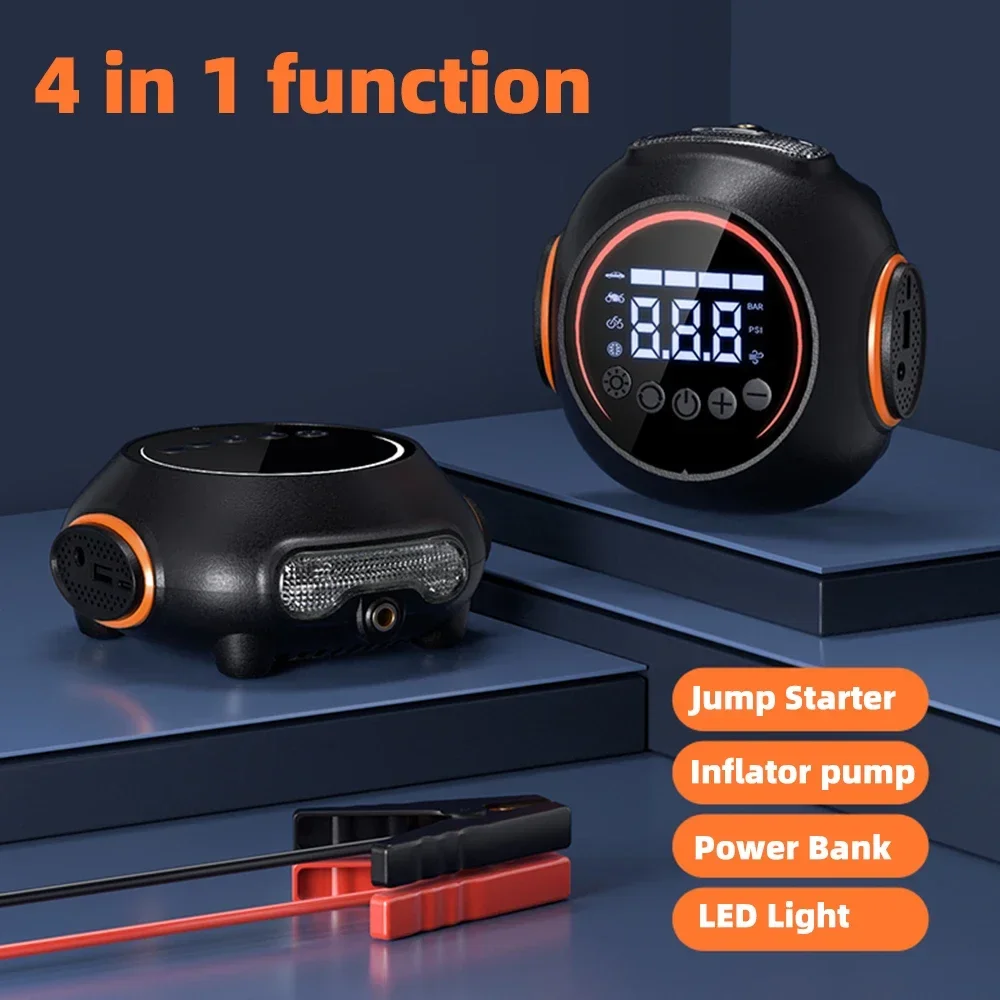 EAFC 4 in 1 1000A Compressor Air Pump Tire Iator Ignition Car Jump Starter Power Bank