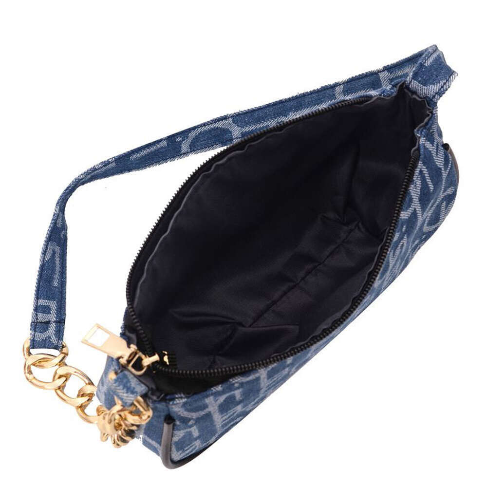 Fashion Women Letters Printing Denim Purse Handbag Vintage Shoulder Underarm Bag