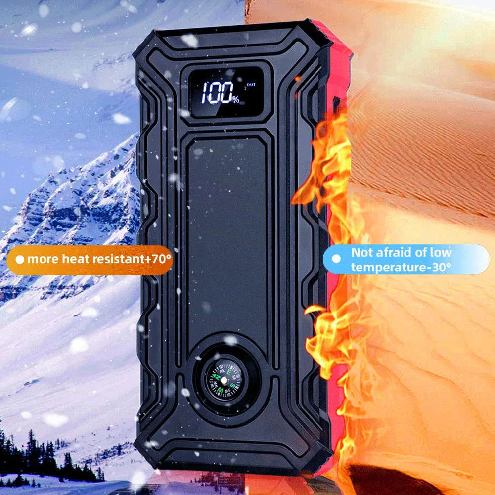 29800mAh Car Jump Starter Portable 1200A Auto Battery Booster Charger Lighting Car Emergency Booster Power Bank Starting Device